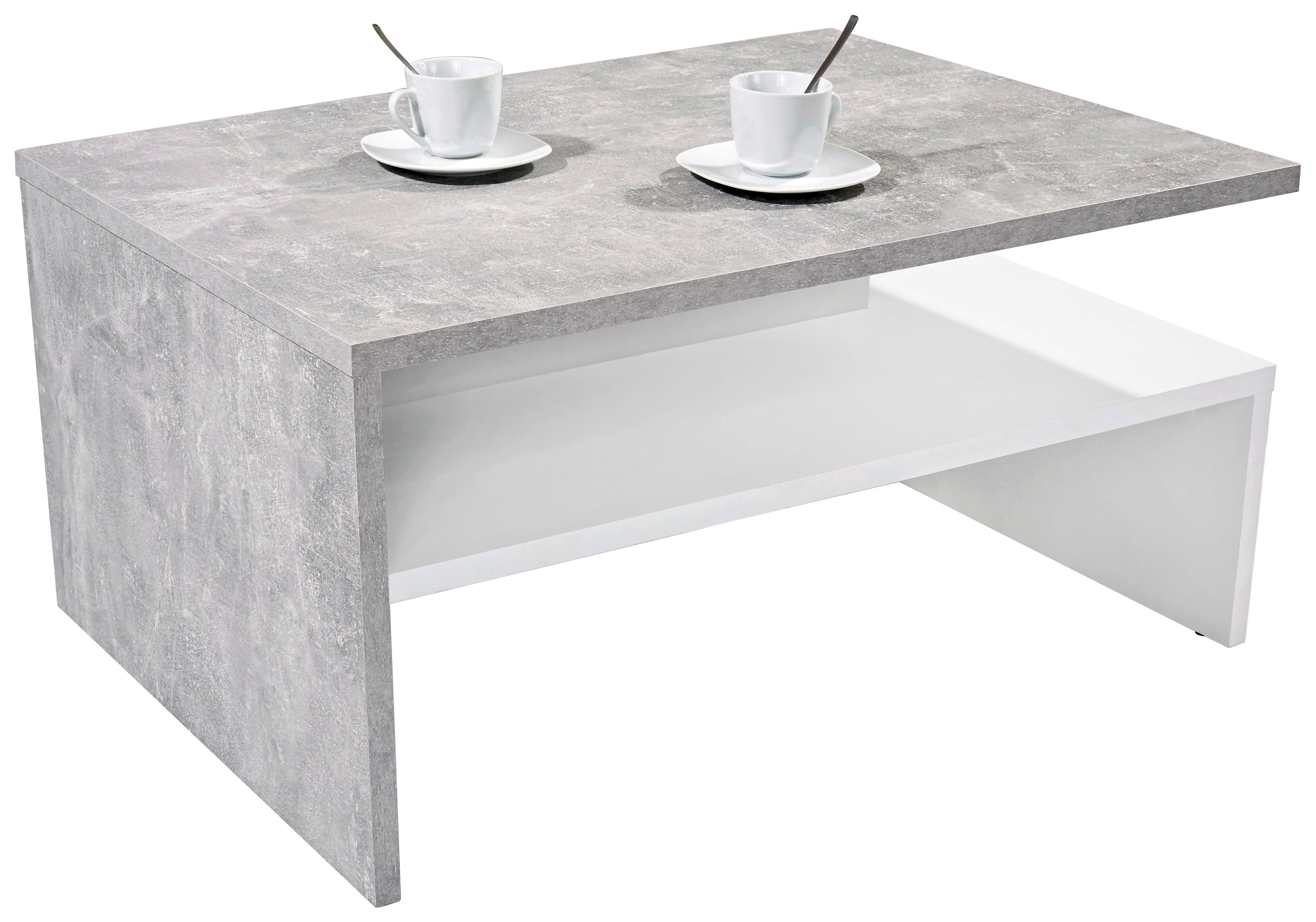 Konferenční Stolek Laura - šedá/bílá, Moderní, kompozitní dřevo (90/42/60cm)