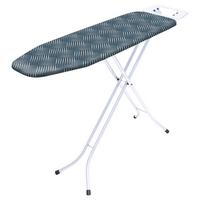 Bügelbrett Benny 131x36 cm mit Bügeleisenablage - Schwarz/Weiß, Basics, Textil (131/90/36cm) - Homezone