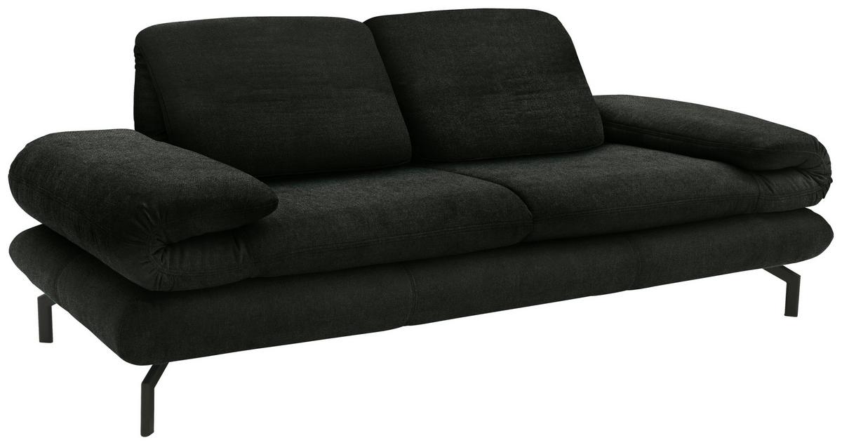 2,5-sitzer Looks Xiii Dunkelgrün - Dunkelgrün/Schwarz, Design, Textil (224/83/98cm) - LOOKS by W.Joop