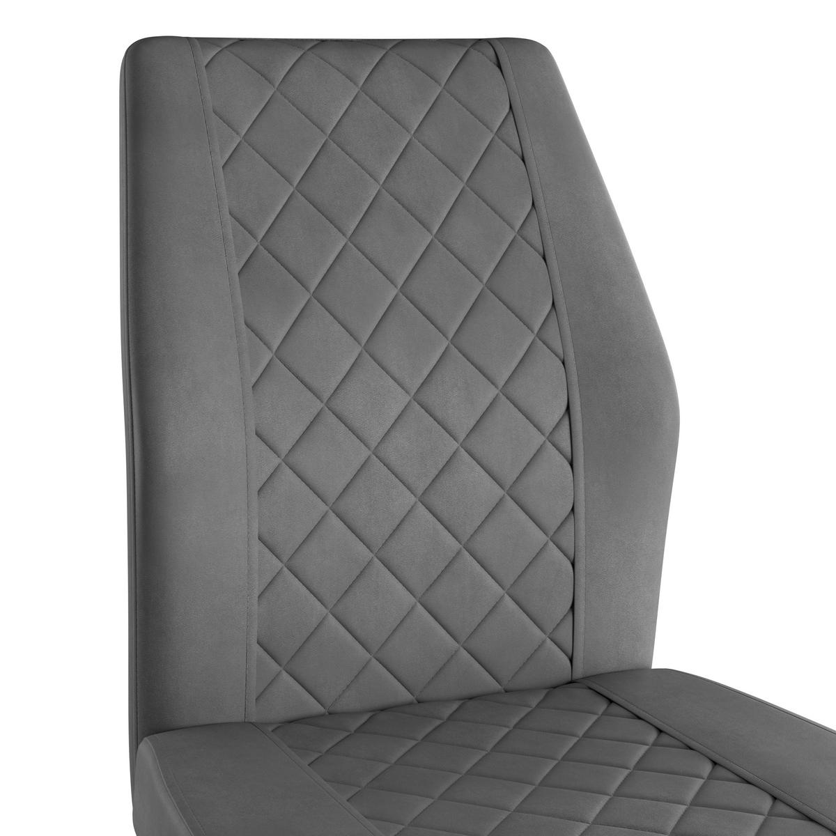 Szék Nina Giga-S - fekete/szürke, Modern, textil/fém (49/91/66cm)