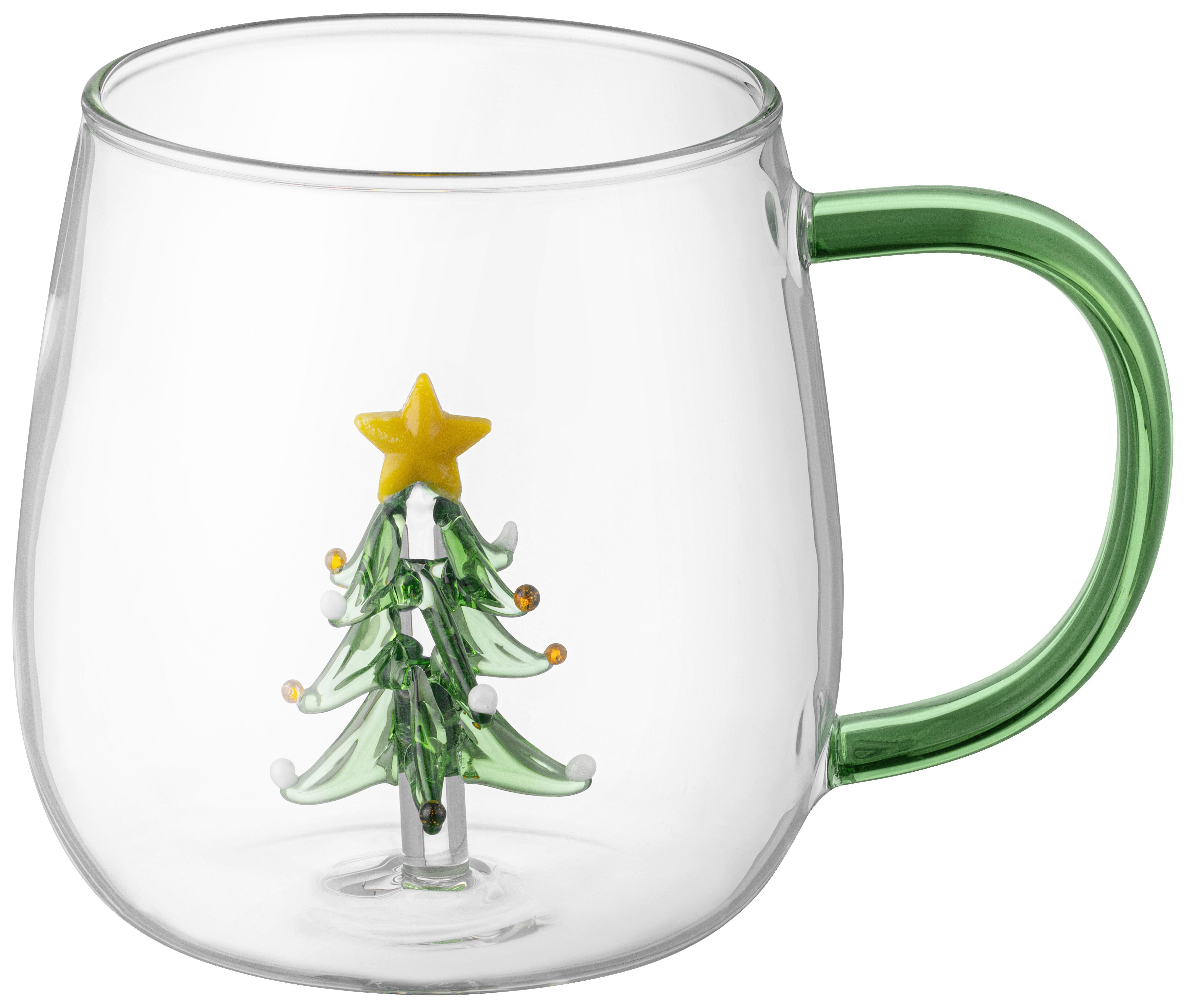 TEEGLAS Lumi - Waldgrün/Klar, Design, Glas (9/9cm) - Luca Bessoni