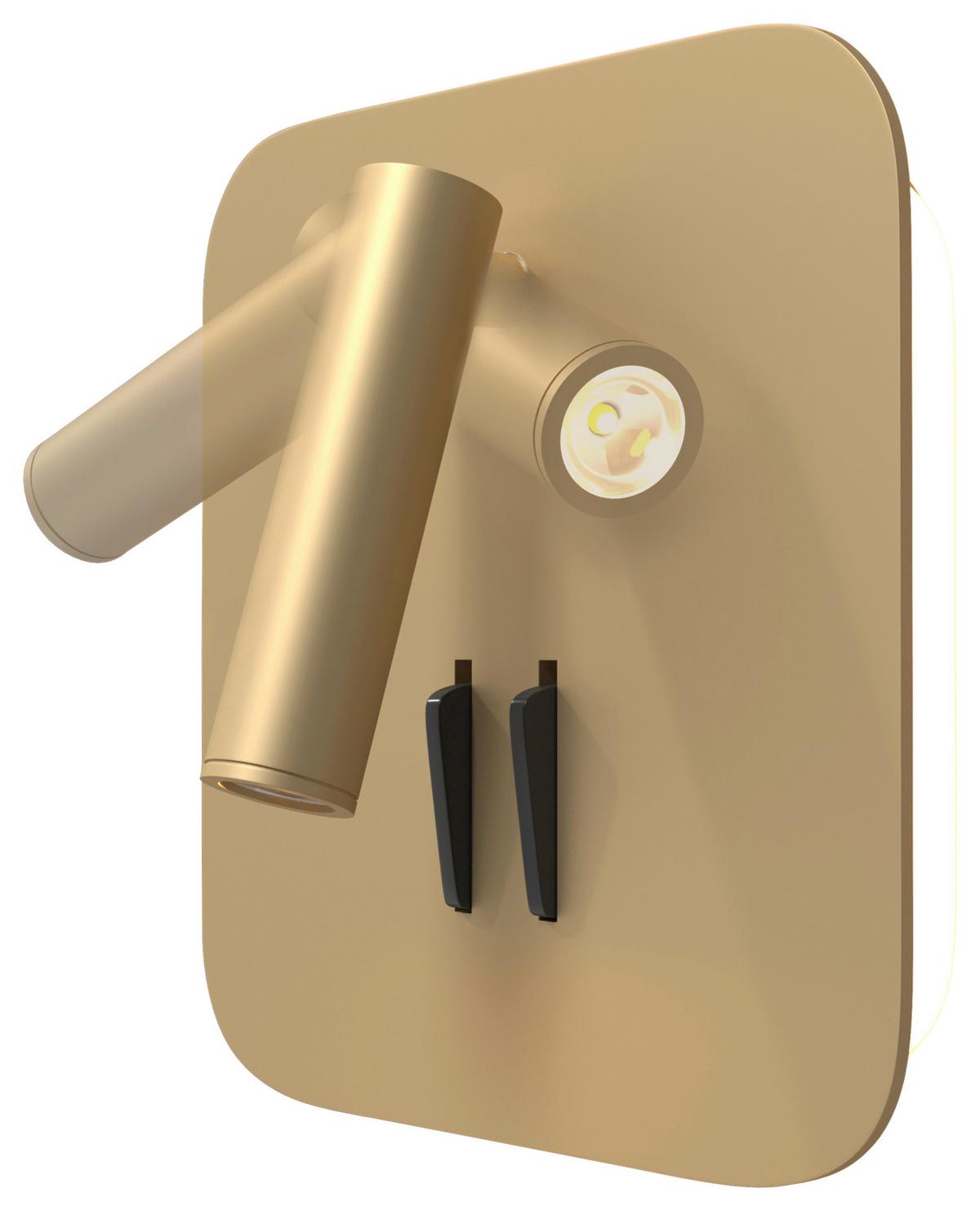 Wandleuchte Ios 176 - Goldfarben, Basics, Kunststoff/Metall (6,5/13/13cm) - MAYTONI
