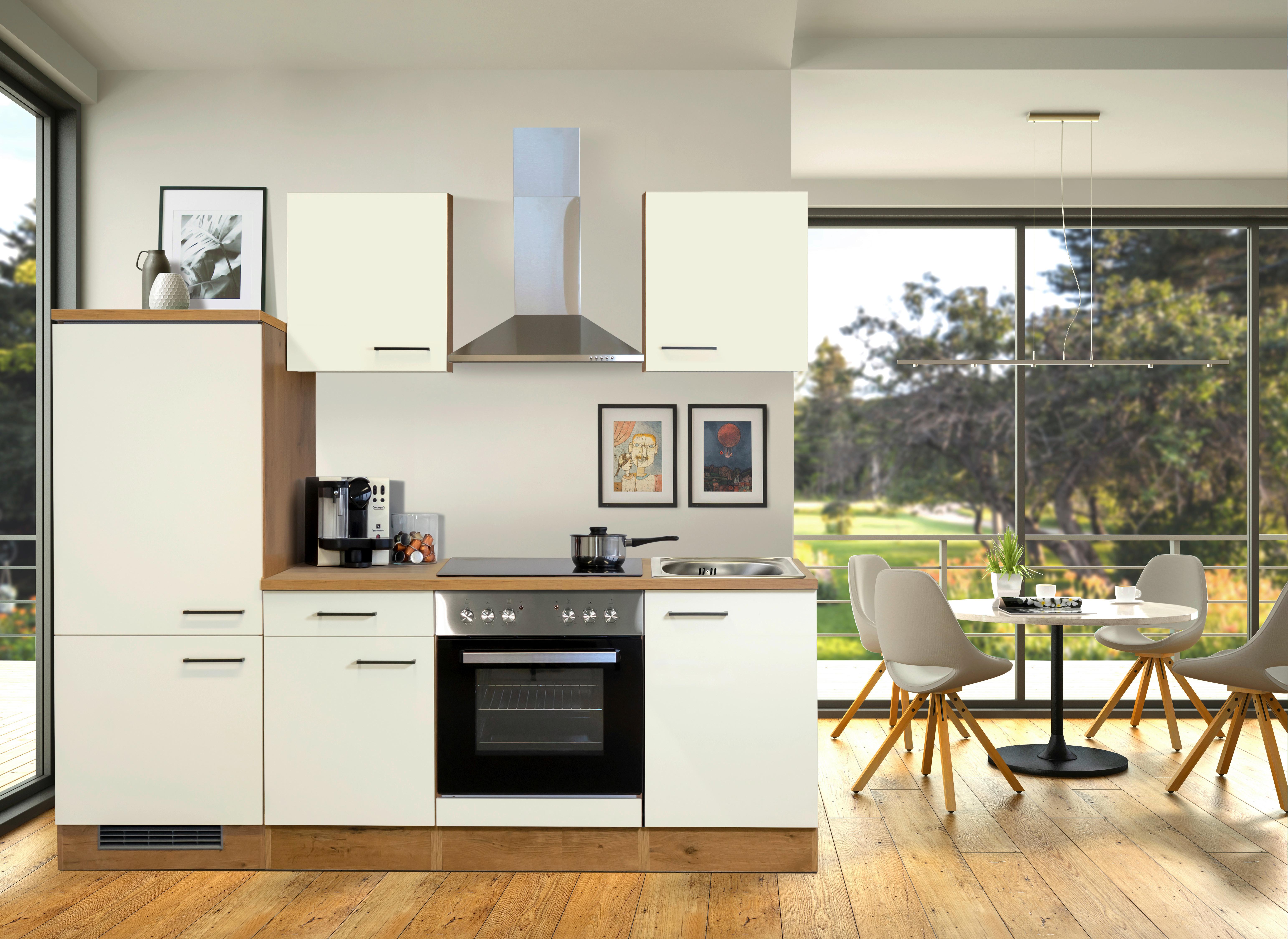 Küchenblock Avila Eiche/magnolie B: 220 Cm - Eichefarben/Magnolie, MODERN, Holzwerkstoff (220cm) - FlexWell