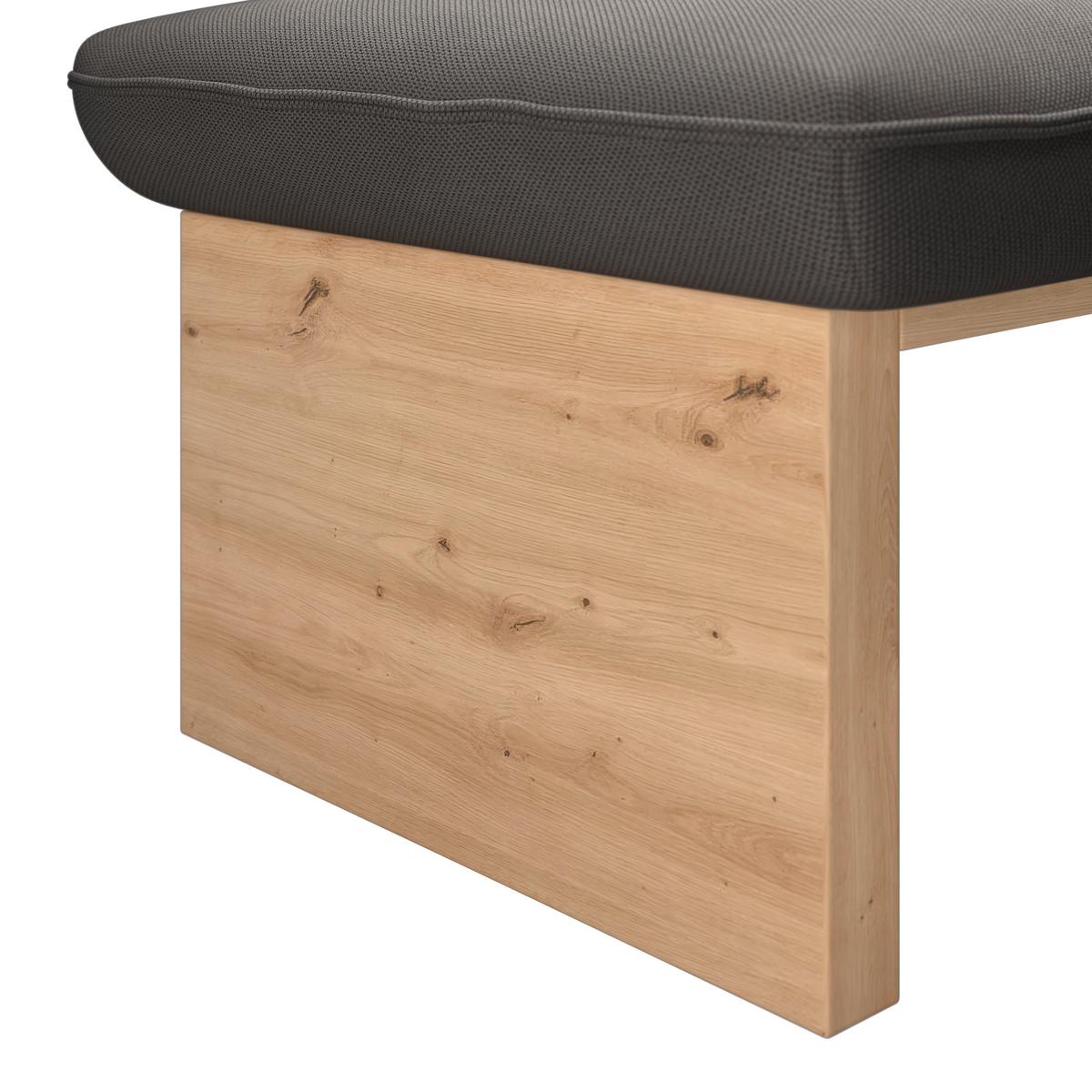 Eckbank Beluna Ii Wesbstoff Anthrazit, B: 192cm - Eichefarben/Anthrazit, KONVENTIONELL, Holz/Textil (192/170cm) - James Wood
