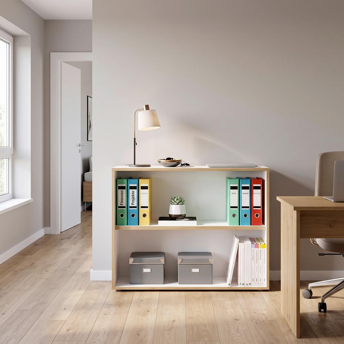 REGÁL NA ŠANÓNY SALIA B100 - čierna/biela, Design, kompozitné drevo/plast (100/74/33cm) - P & B