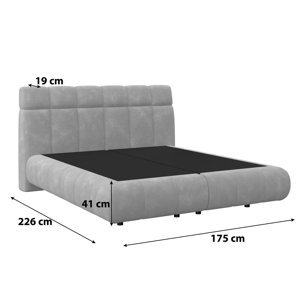 Boxspringbett Nobu o. Matratze Taupe, LF: 160x200 cm - Taupe/Schwarz, Trend, Holz/Textil (160/200cm)