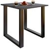 Schreibtisch Lona Anthrazit, Schwarz B:80cm - Anthrazit/Silberfarben, Design, Holzwerkstoff/Metall (80/76/50cm) - MID.YOU
