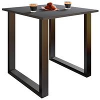 Schreibtisch Lona Anthrazit B: 80 cm - Anthrazit/Schwarz, Design, Holzwerkstoff/Metall (80/76/80cm) - MID.YOU
