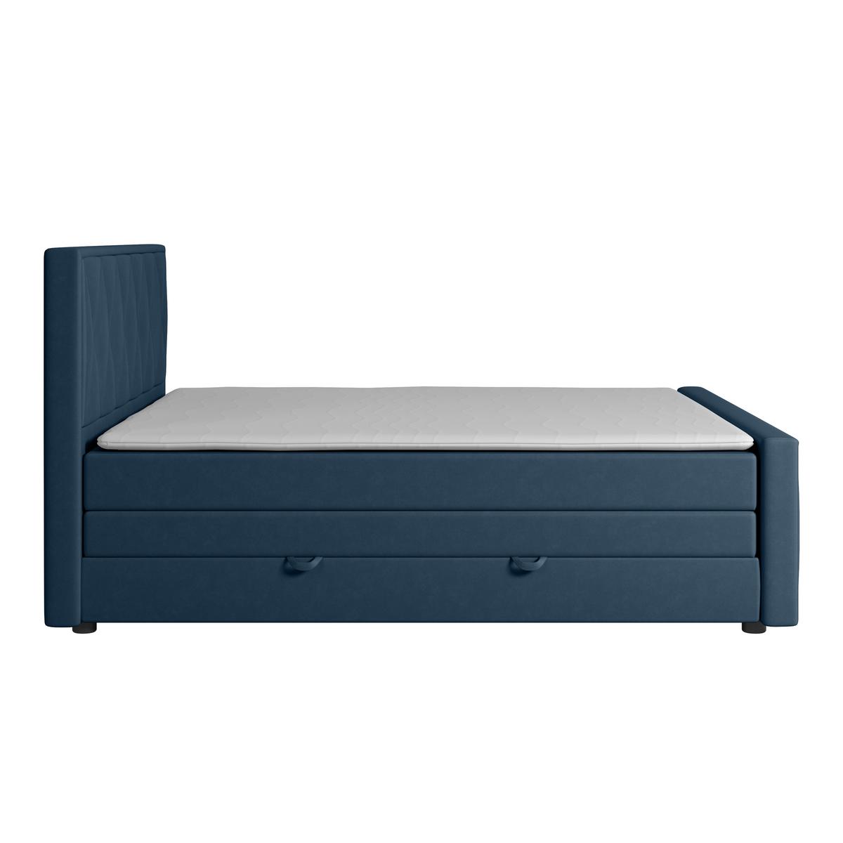 Boxspringbett Porto 180x200 cm Blau - Blau, MODERN, Holz/Kunststoff (180/200cm) - MID.YOU
