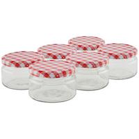 EINMACHGLAS-SET Julia, 250 ml - Transparent/Rot, Basics, Glas/Metall (0,25l) - Luca Bessoni