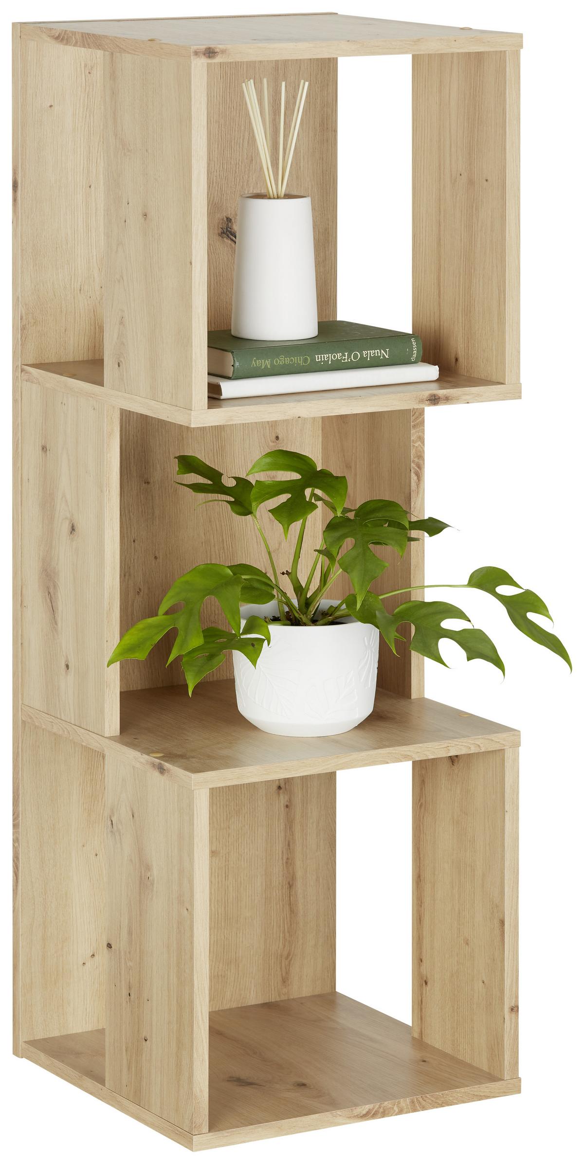 REGÁL NETTO - farba duba, Modern, kompozitné drevo (37/109/37cm) - Mömax