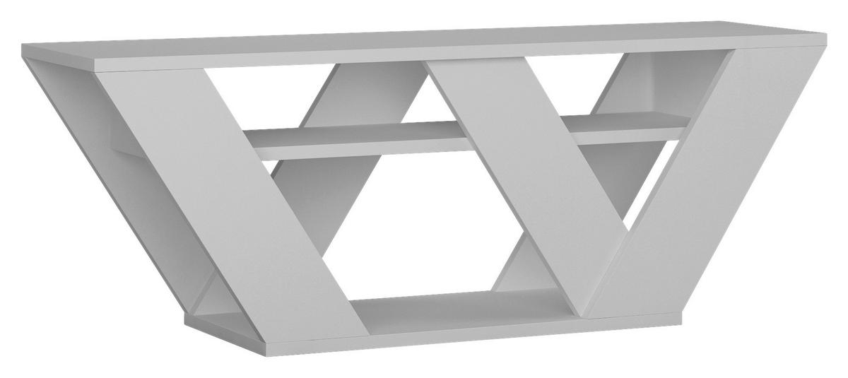 Lowboard Pipralla Fernsehtisch - Weiß, Design, Holzwerkstoff (110/30/40cm) - Livetastic