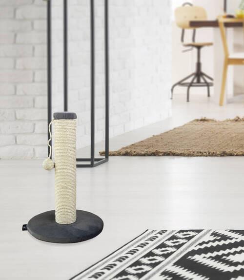 Kratzbaum Luna Grau L: 30 cm - Grau, Holzwerkstoff/Textil (30/30/45cm)