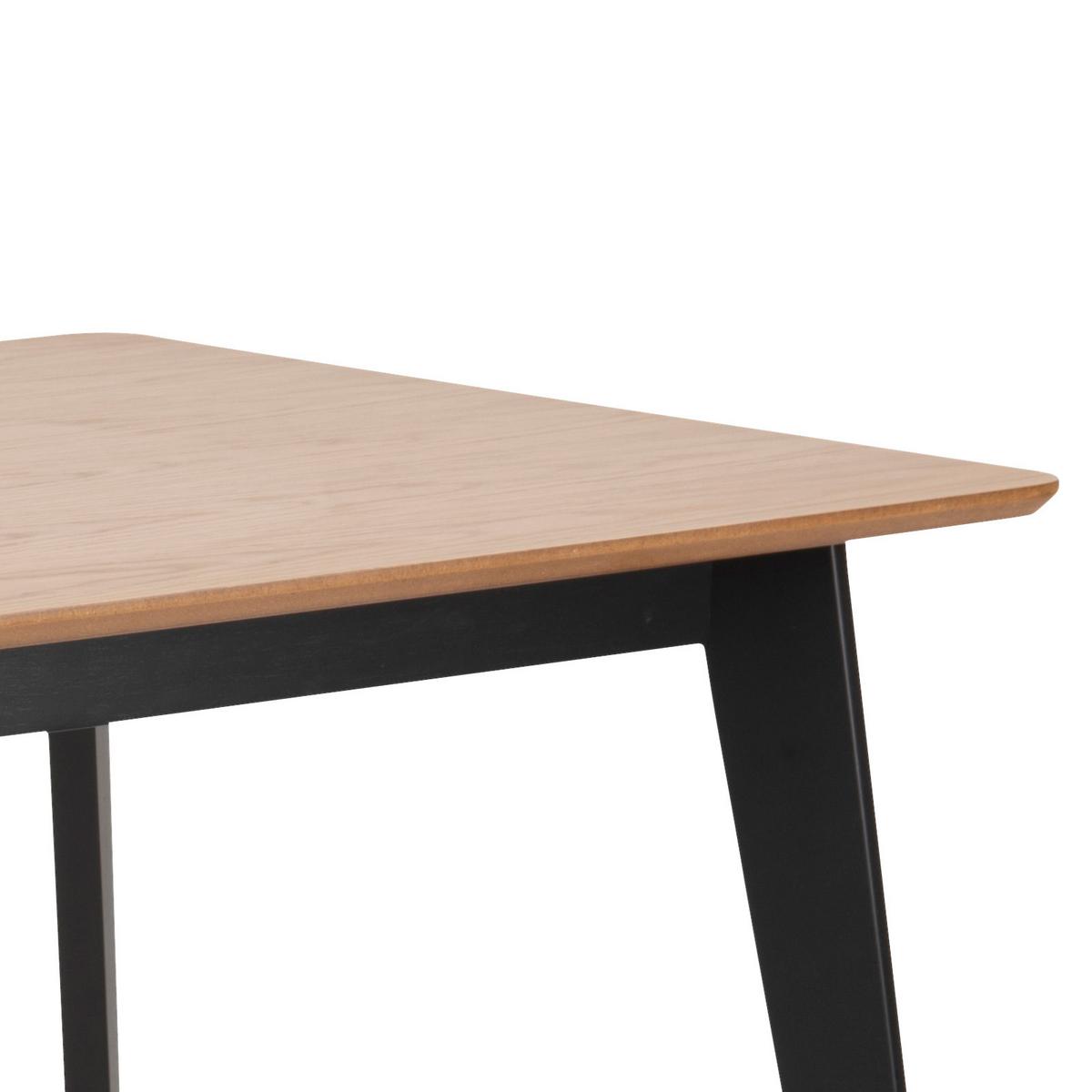 Esstisch Roxby 120x80 Cm Eiche Dekor/schwarz - Eichefarben/Schwarz, KONVENTIONELL, Holzwerkstoff (120/80/76cm) - Livetastic