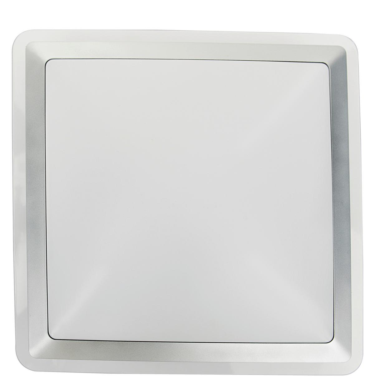 Led-deckenleuchte Ø 33,5 Cm, Silberfarben - Silberfarben, Basics, Kunststoff/Metall (33,5cm) - Näve