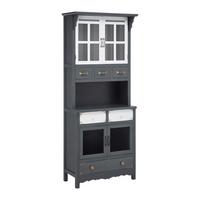 Kredenc GITTE - sivá, Modern, drevo (74/176/33.5cm) - Modern Living