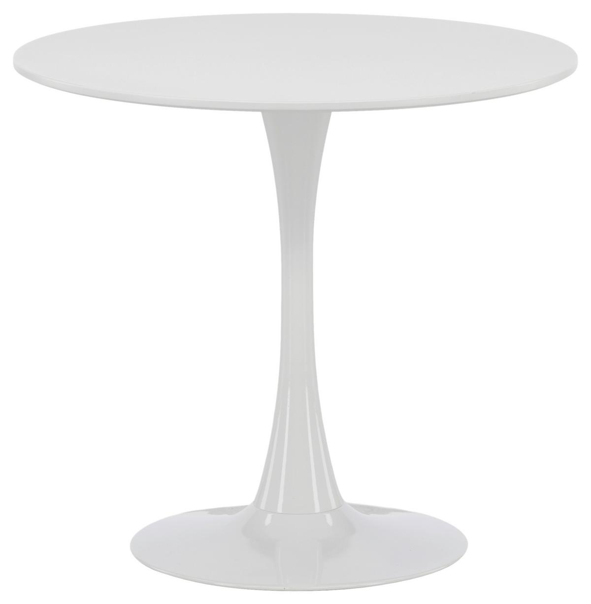 Esstisch Hamden - Hellgrau/Weiß, Design, Holzwerkstoff/Metall (80/80/75cm) - Livetastic