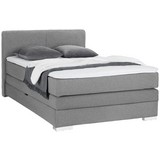 Boxspringbett mit Topper & Bettkasten 140x200 Alexandra - Hellgrau/Grau, MODERN, Holz (140/200cm)