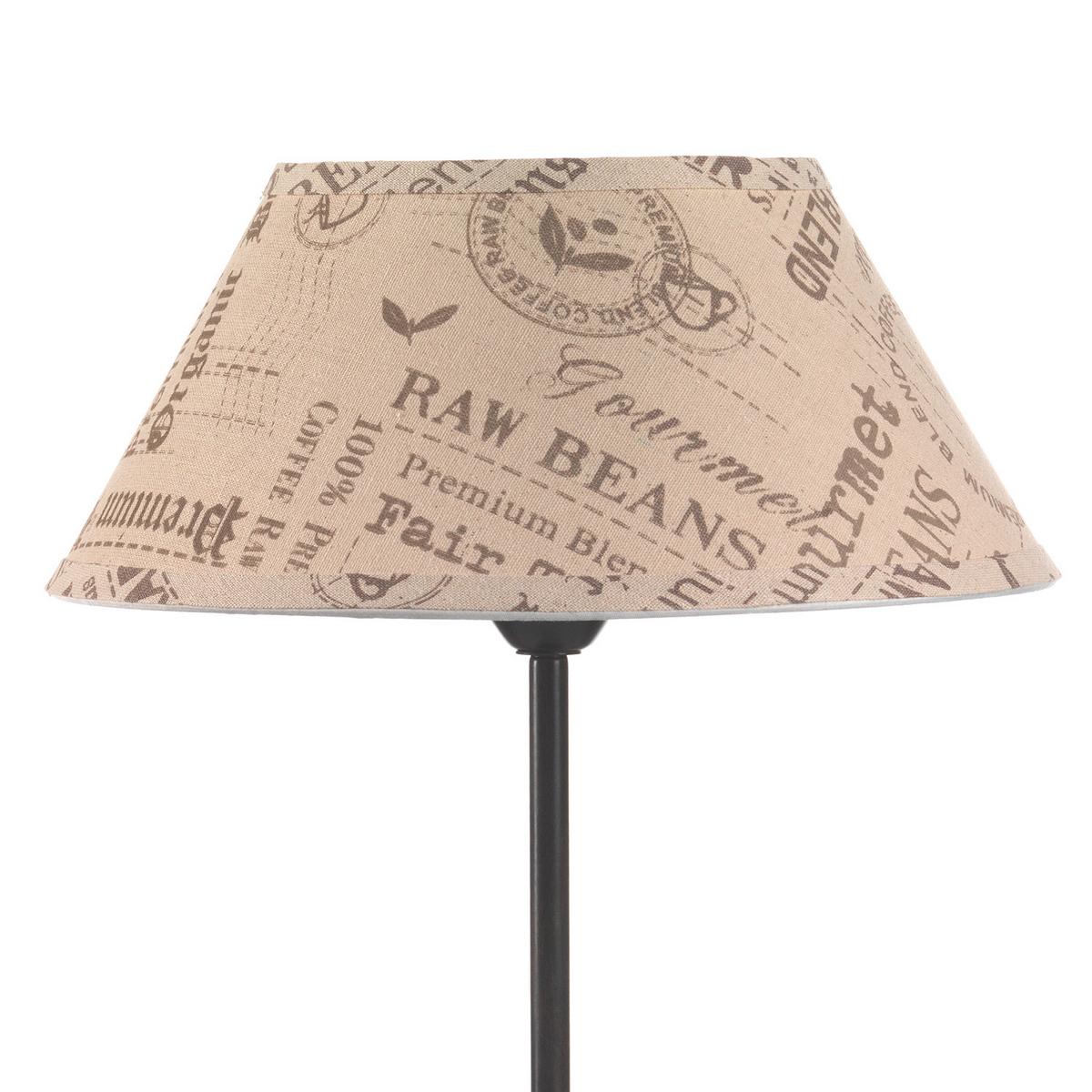 Tischleuchte Schwarz Cognac L: 30 cm 22w - Cognac/Schwarz, Basics, Kunststoff/Textil (30/30/40cm)