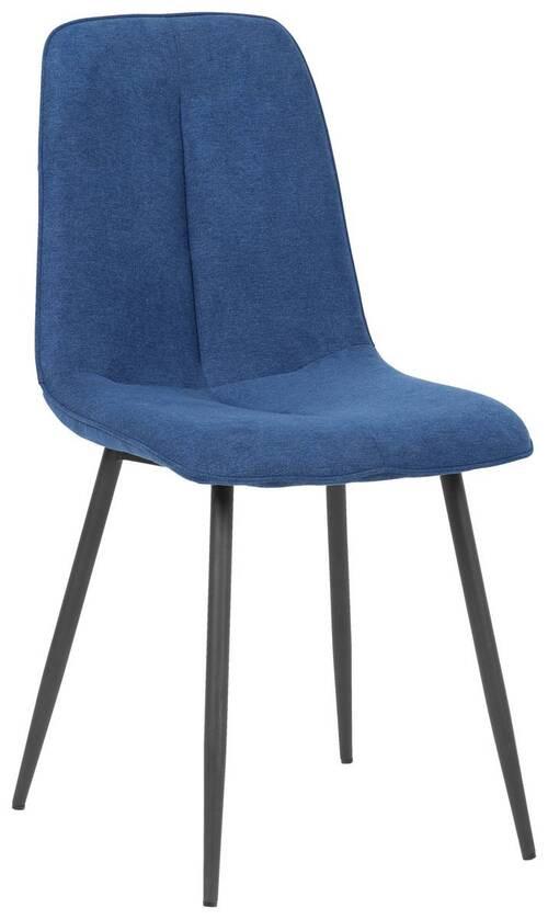 Stuhl Lago Blau Lago - Blau/Schwarz, MODERN, Holz/Textil (47/87/58cm) - P & B