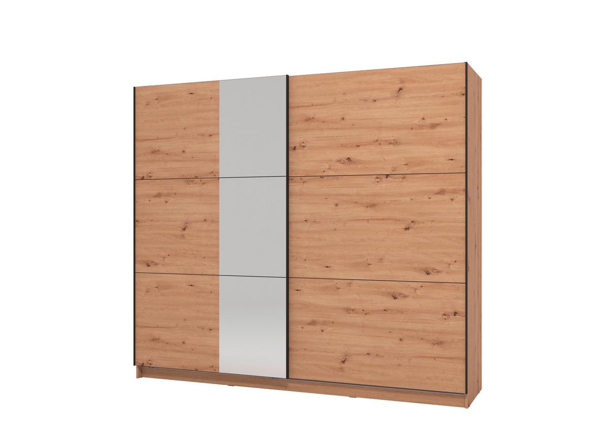 Tolóajtós Szekrény Sierra 236/210 Cm - tölgyfa színű, Basics, faalapú anyag (236,5/210/62,5cm)