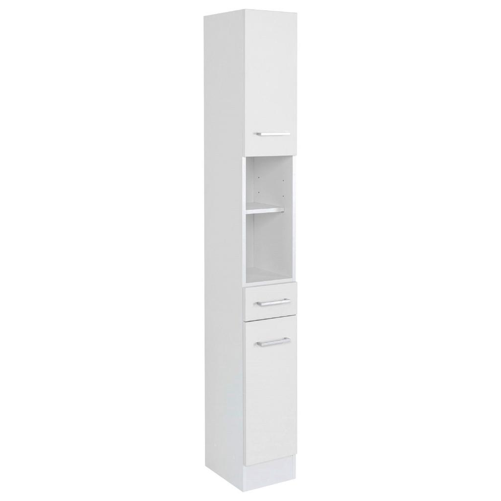 Badezimmer Hochschrank Riga 25x190 cm Weiß