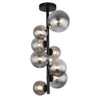 LED-Deckenleuchte 56133-8d - Schwarz, Design, Glas/Metall (28/60cm) - Globo