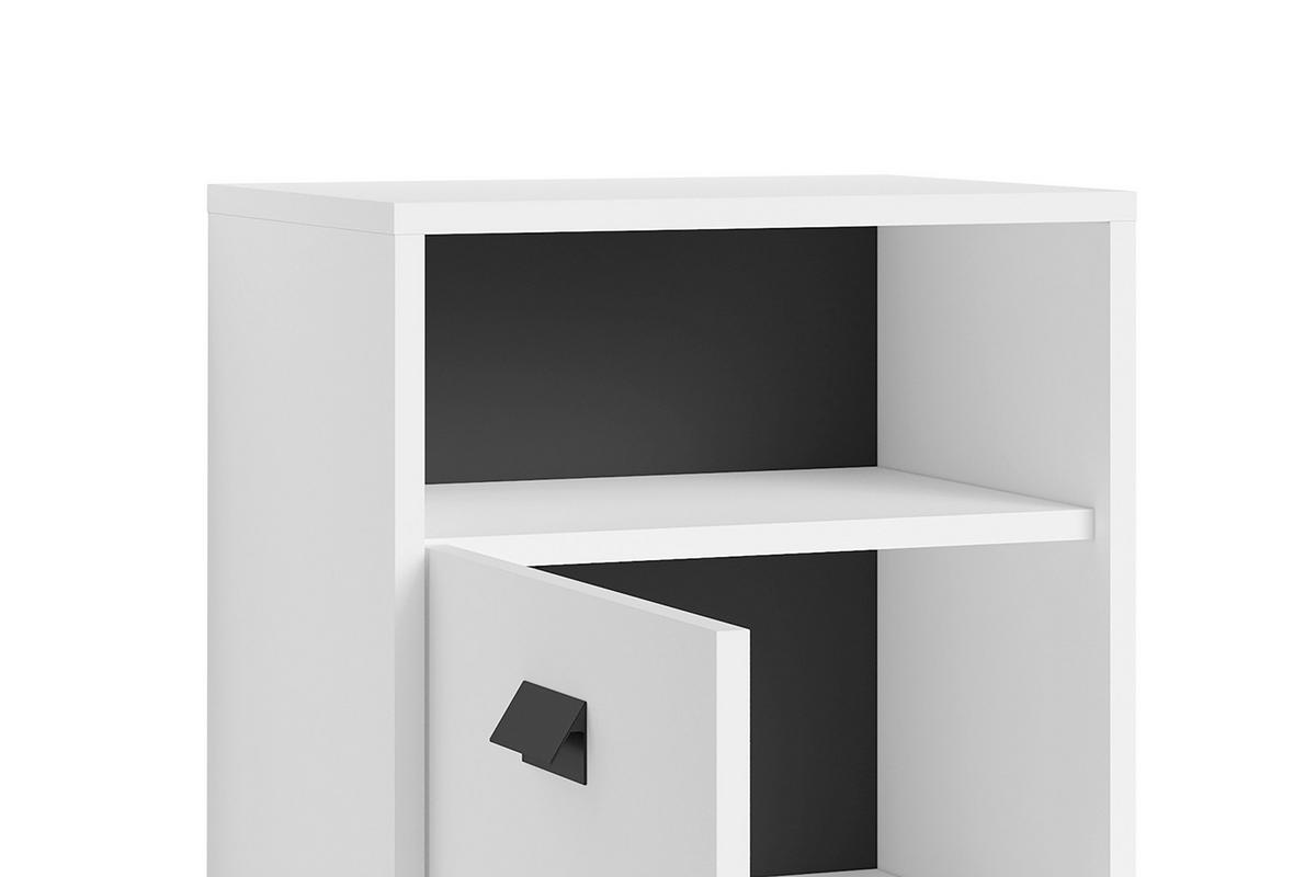 Unterschrank Wellness Weiß/Schwarz B: 42 cm - Schwarz/Weiß, MODERN, Holzwerkstoff/Kunststoff (42/77,5/31cm) - MID.YOU