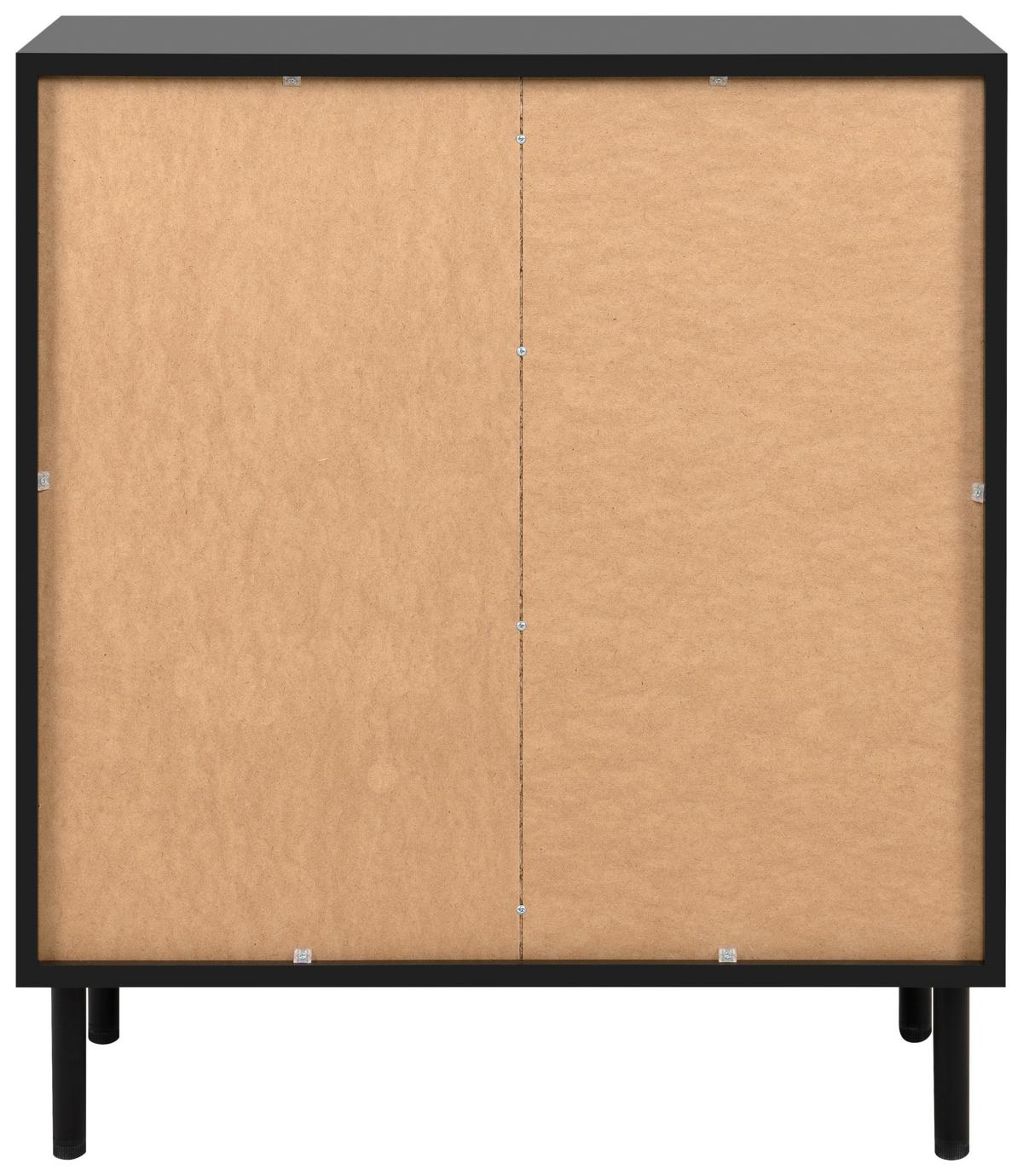 Kommode Monza 01d - Schwarz/Eiche Artisan, Design, Holzwerkstoff (80/90/40cm) - Livetastic