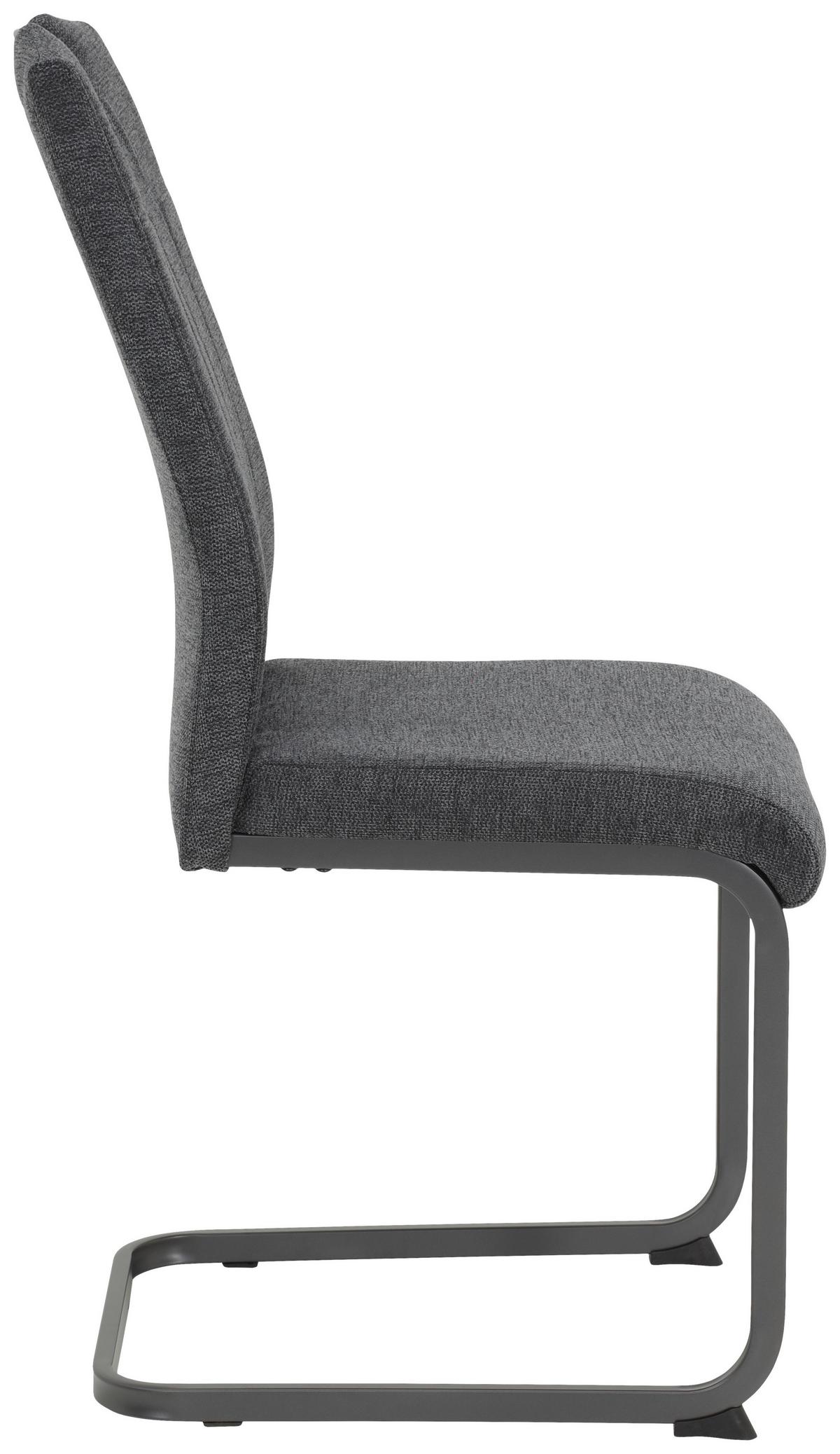 Schwingstuhl-Set Britta S Anthrazit - Anthrazit/Grau, MODERN, Textil/Metall (44/100/59cm) - MID.YOU