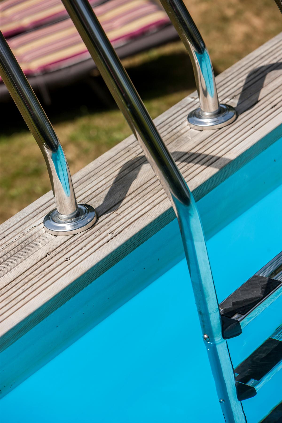 Poolleiter Leiter - Alufarben, KONVENTIONELL, Metall (50/162,5/9cm) - Gre