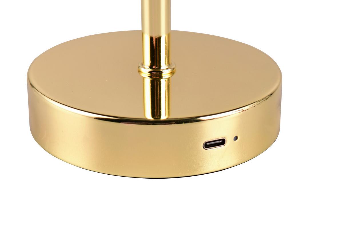 Akku-tischleuchte R59151103 Jeff - Messingfarben, KONVENTIONELL, Metall (12,6/30cm)