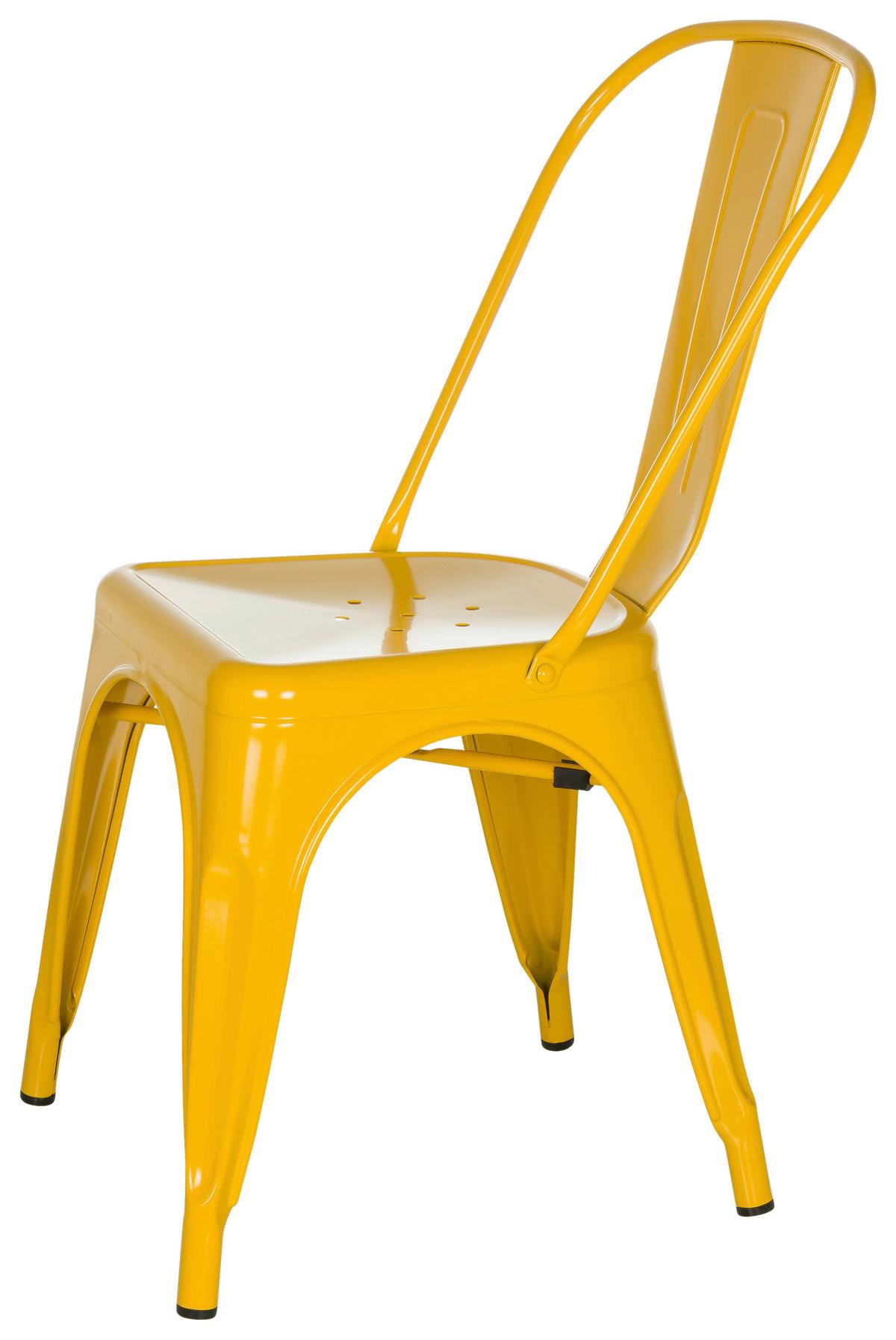 Stuhl Vantaggio Comfort Stapelbar Gelb Bis 150 Kg - Gelb, Basics, Metall (44/84/54cm) - MID.YOU