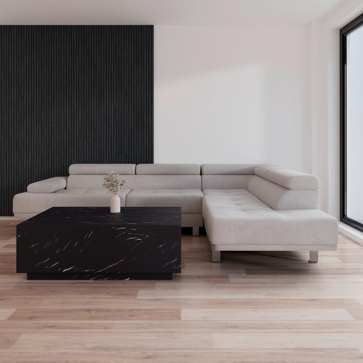 Sedací souprava EMELY, krémová - krémová/barvy nerez oceli, Moderní, kov/dřevo (267/70/195cm) - Bessagi Home