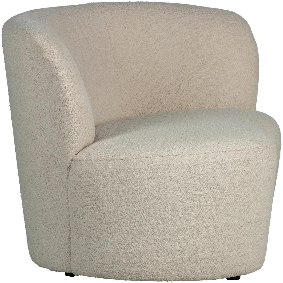 RÉCAMIERE Stone Creme B: 112cm - Creme/Schwarz, MODERN, Textil (112/73/80cm) - Livetastic
