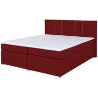 Boxspringbett Malta 200 200x200 Rot - Rot, MODERN, Holzwerkstoff/Textil (200/200cm)