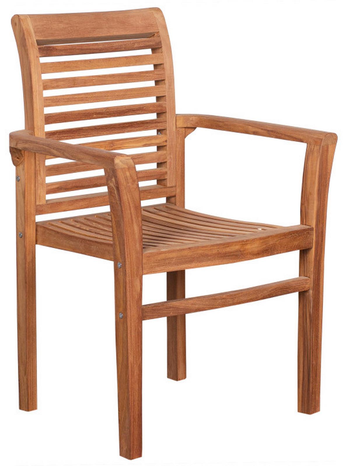 Gartensessel Woodie Stapelsessel Lamelle - Basics, Holz (63/92/52cm) - Gardenson