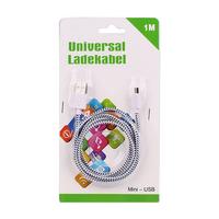 USB-Ladekabel L: 100 cm - Schwarz/Weiß, Kunststoff (100cm)