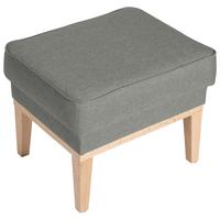 Hocker Angelo - Hellgrau/Naturfarben, KONVENTIONELL, Textil (50/41/41cm) - Max Winzer