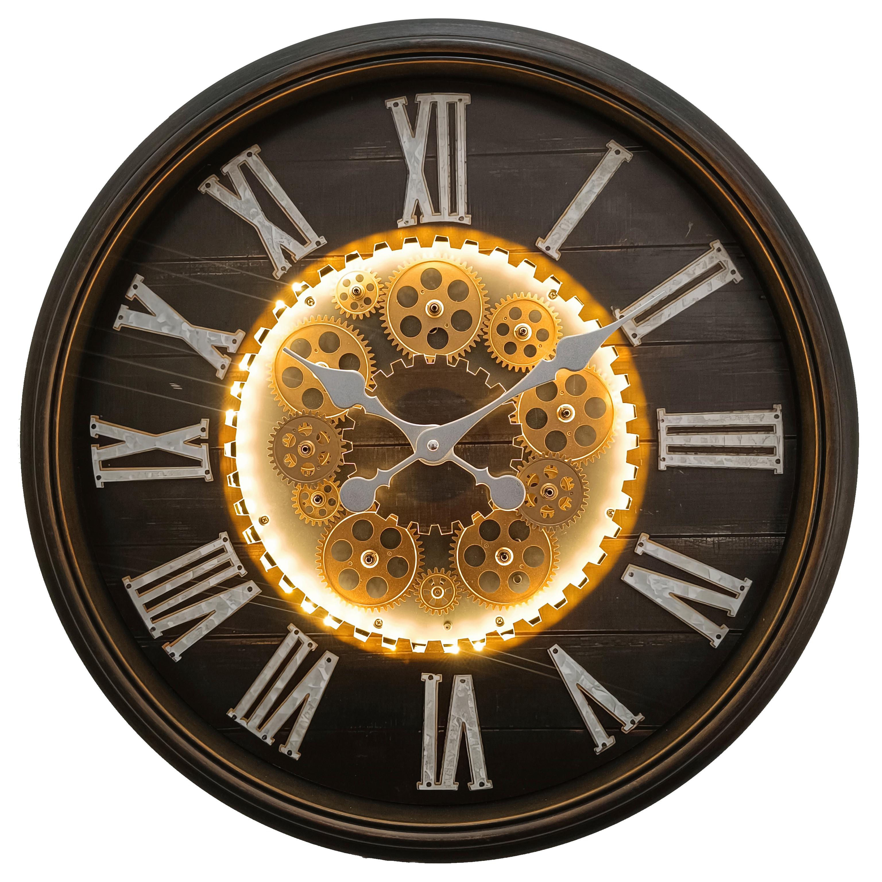 Wanduhr Schwarz Kunststoff/Glas, 3,7V - Schwarz, Basics, Glas/Kunststoff (57,2/57,2cm) - Globo