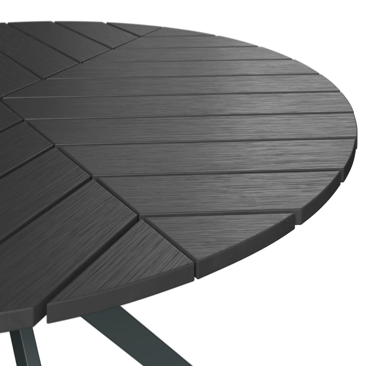 Gartentisch Marbella - Schwarz, MODERN, Kunststoff/Metall (113/74/113cm) - Beldano