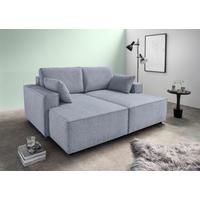 Bigsofa Tramin, Silberfarben B: 188 Cm - Schwarz/Grau, MODERN, Textil (188/86/154cm) - Livetastic