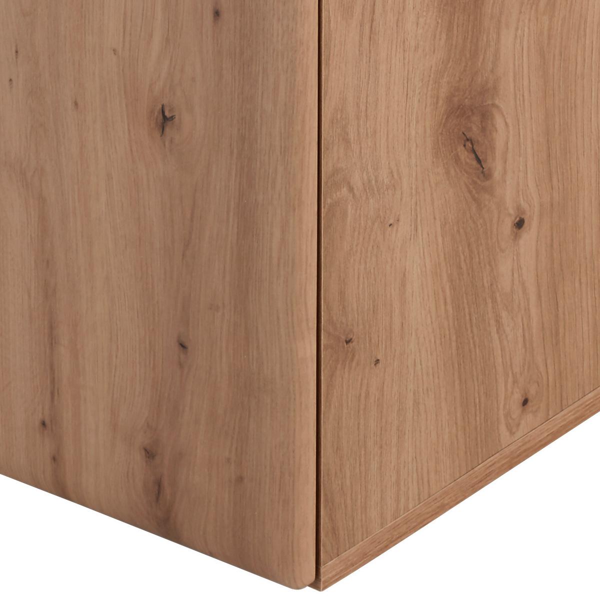 Komód Lissi New 100/90 Cm - tölgyfa, Modern, faalapú anyag (100/90/42cm)