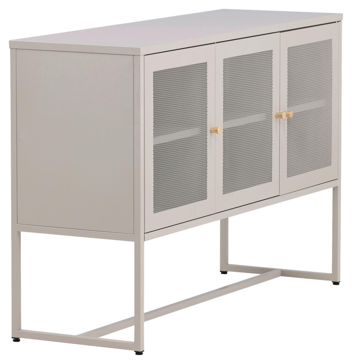 Sideboard Malla - Beige, Design, Metall (120/80/40cm) - Livetastic