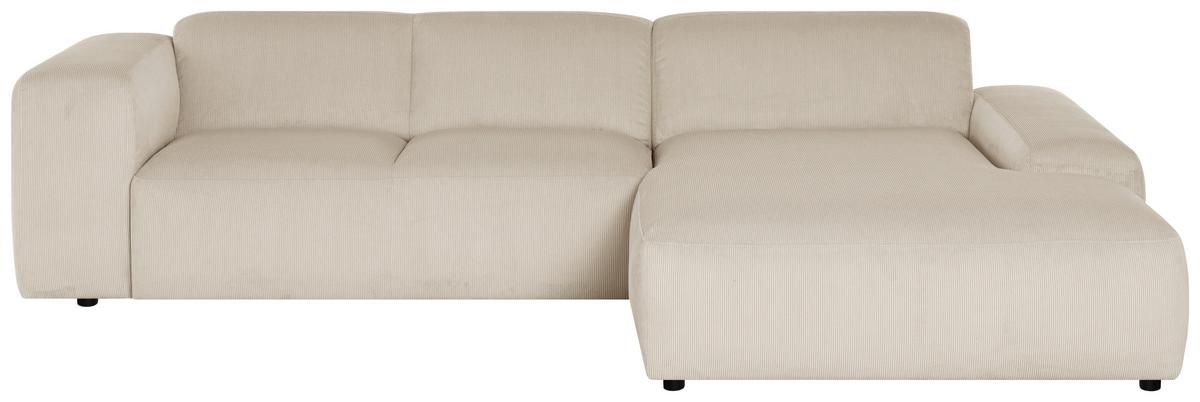 ECKSOFA Hannah Beige S: 304x200cm - Beige/Schwarz, Design, Textil (304/200cm) - MID.YOU