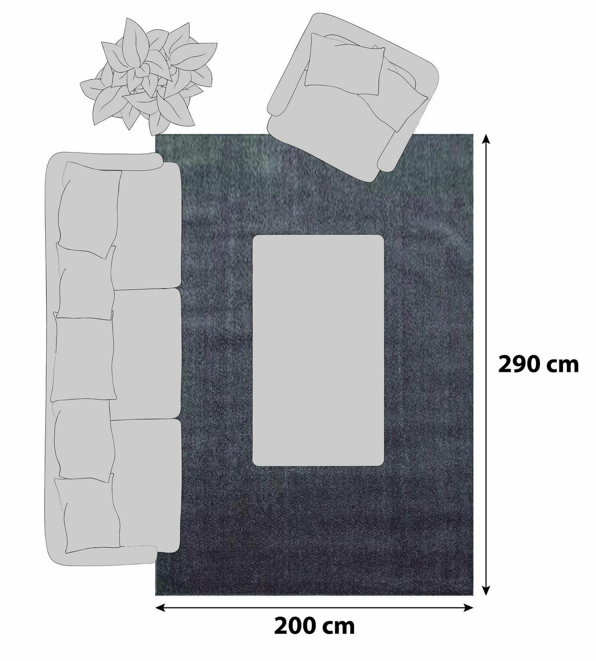 Hochflor Teppich Hellbraun Ata 200x290 cm - Hellbraun, Design, Textil (200/290cm) - Novel