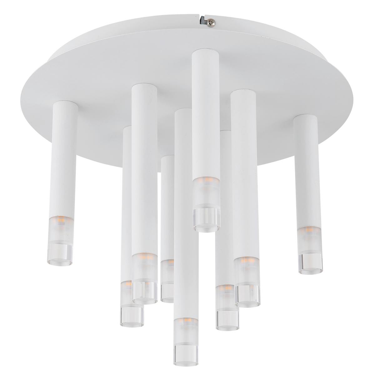 Deckenleuchte 15629w-9d - Klar/Weiß, Design, Kunststoff/Metall (34/29,6cm) - Globo