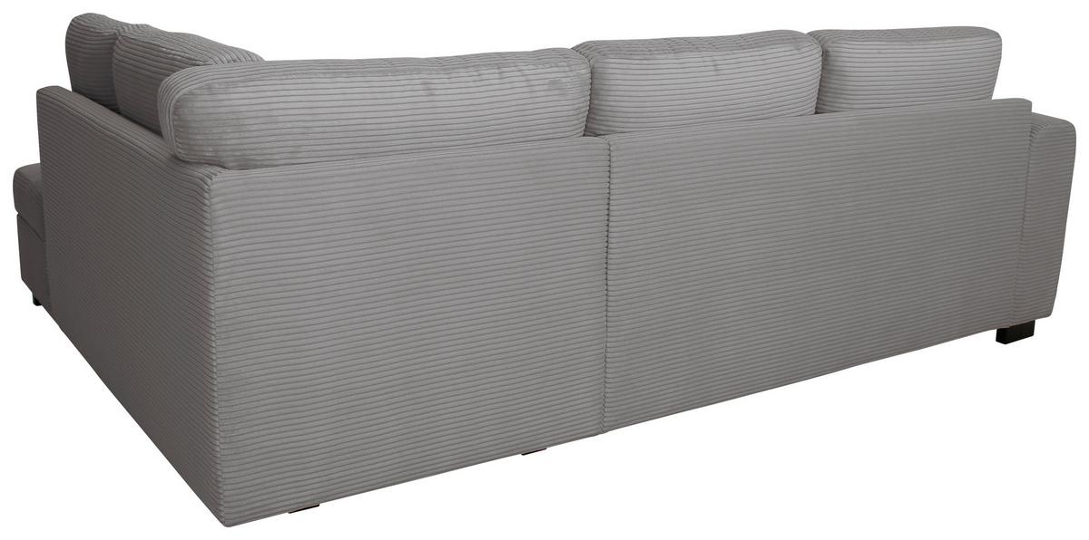 Ecksofa John Grau S: 239x178 cm - Schwarz/Grau, Trend, Textil (239/178cm)