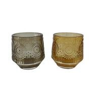 Kerzenhalter Katrin - Braun, KONVENTIONELL, Glas (7,2/8cm) - Luca Bessoni