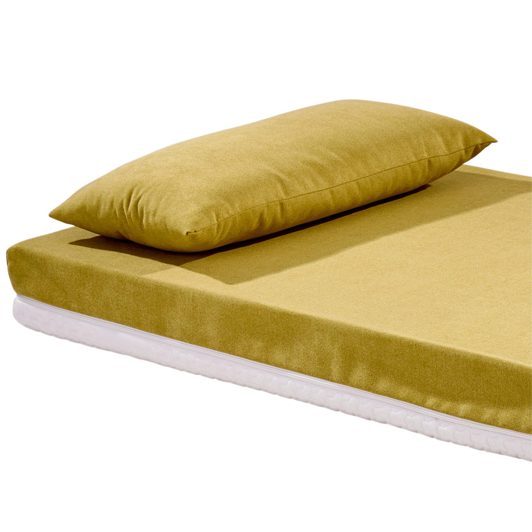 Zierkissen Enjoy 2er-Set 38x80 cm Mikrofaser mit Zipp - Gelb, Textil (38/80cm) - Primatex